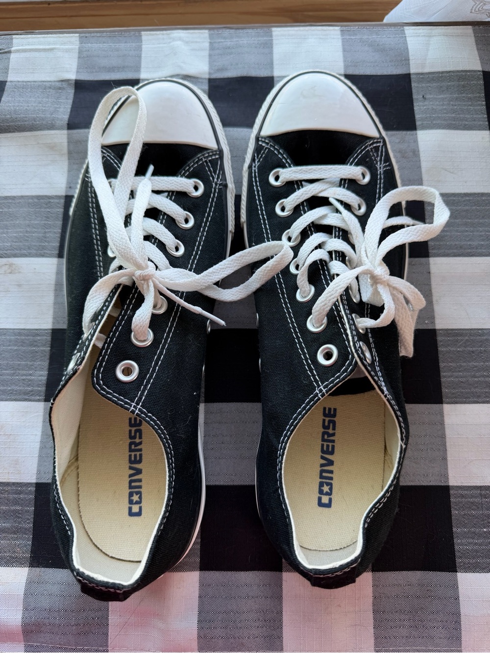 Converse Black & White Low Top Canvas Sneakers